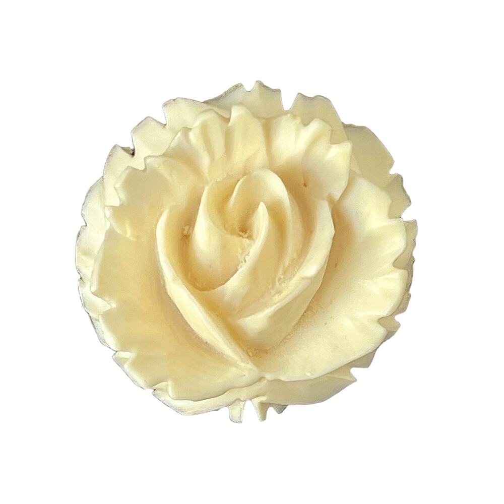 1970s Danecraft 1/20 12K GF Carved Cream Celluloid Blooming Flower Pin Brooch